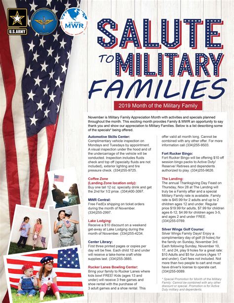 Us Army Mwr Salute To Military Families