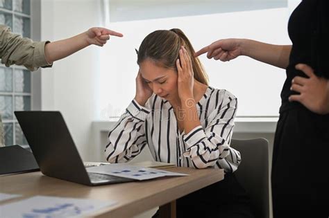 Frustrated Employee Intern Unfair Reprimand Rebuke Suffers From Bad Attitude At Work Emotional