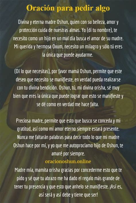 Oración A Oshun Para Pedir Algo Especial ¡te Escuchará