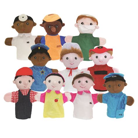 Get Ready Kids Community Helper Puppets Set Of 10