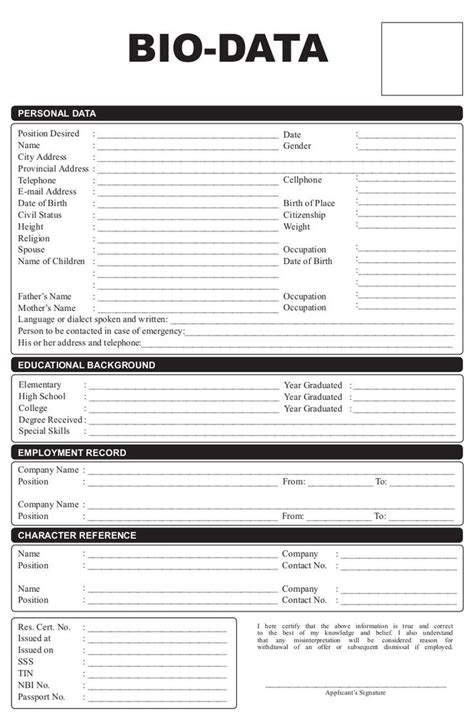 Sample bio data form in word and doc download download this bio data : Bio Data Word Document Resume Objective Examples For Students Biography Template Microsoft Best ...
