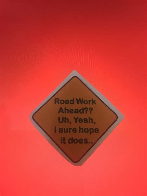 Road Work Ahead Vine Sticker Etsy