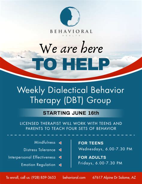 Blue Behavior Therapy Flyer Template Postermywall
