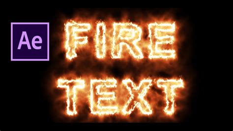 After Effects Tutorial Fire Text Reveal Burning Text Animation Youtube