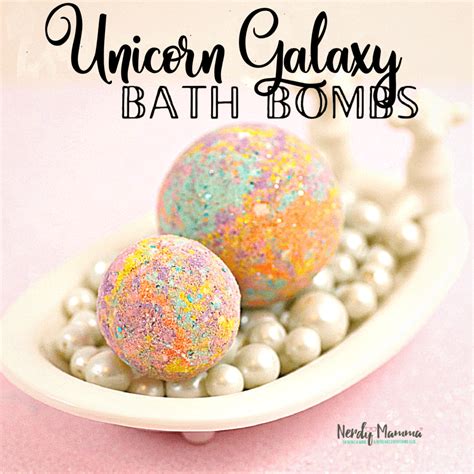 Easy Unicorn Galaxy Bath Bombs Recipe Nerdy Mamma