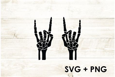 Rock On Skeleton Hands Bone Graphic By Too Sweet Inc · Creative Fabrica
