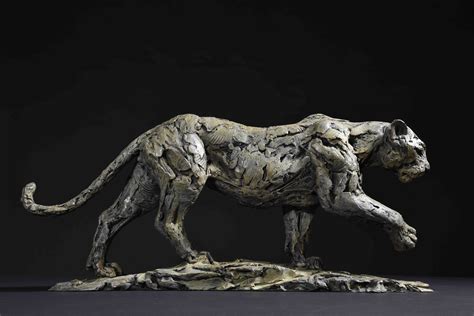 Bronze Leopard 2017 Sculpture By Hamish Mackie Sculpture Lion