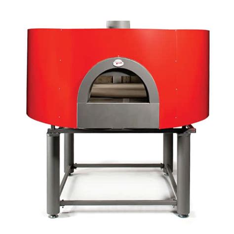 Rotating Wood Fired Pizza Oven With Under Top Gas Burner Saetta 120