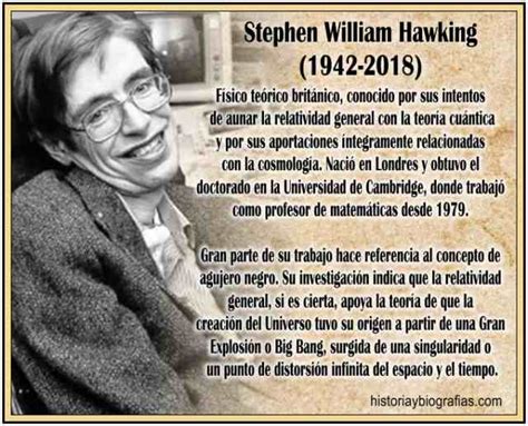 Biografia De Stephen Hawkinghistoria De Su Vida Y Obra Científica