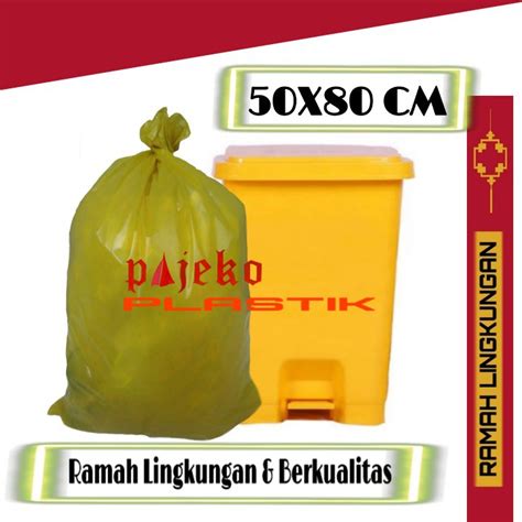 Plastik Sampah Kuning 50 x 80 cm / Kantong Plastik Sampah Medis 50 x 80