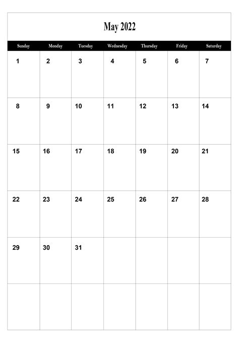 May Calendar 2022 Best Printable Calendar