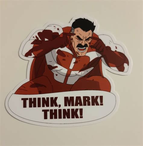 Omni Man Think Mark Think Sticker Etsy