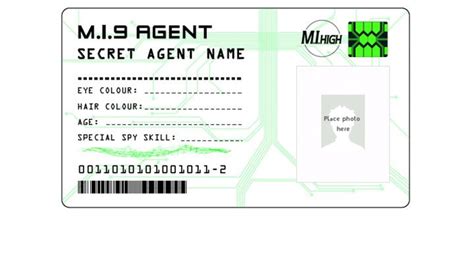 Mi9 Secret Agent Id Card Download Id Card Template Card Within Spy