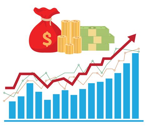 Rising Graph Financial Chart With Arrow Business Marketing Concept