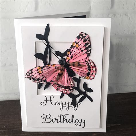 Monarch Butterfly Birthday Card For Her Homemade Card Etsy