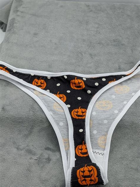 Pumpkins And Polka Dots Thong Panties Xxs 4x Etsy