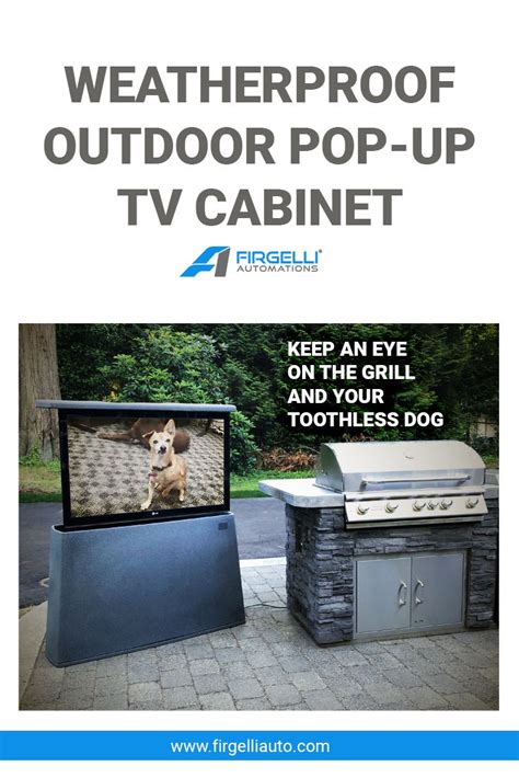 Mission arts and crafts style pop up tv cabinet with built in whisperlift pro tv lift. Outdoor TV Cabinet - With built in TV lift | Outdoor tv ...