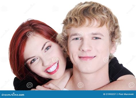 Closeup Portrait Of Couple Embracing Stock Image Image Of Isolated