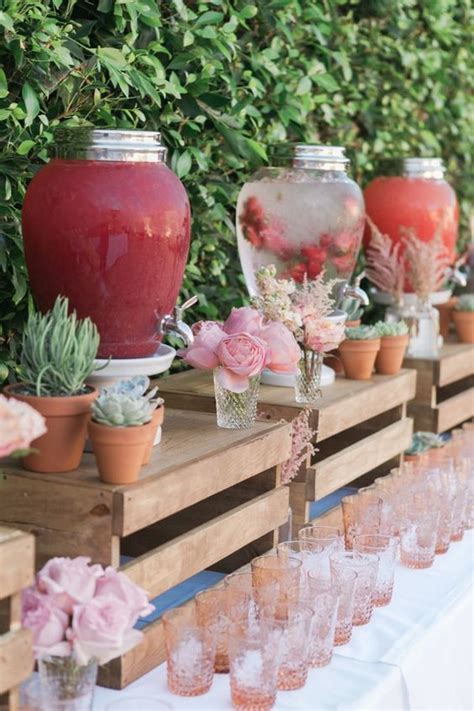 25 creative outdoor wedding drink station and bar ideas