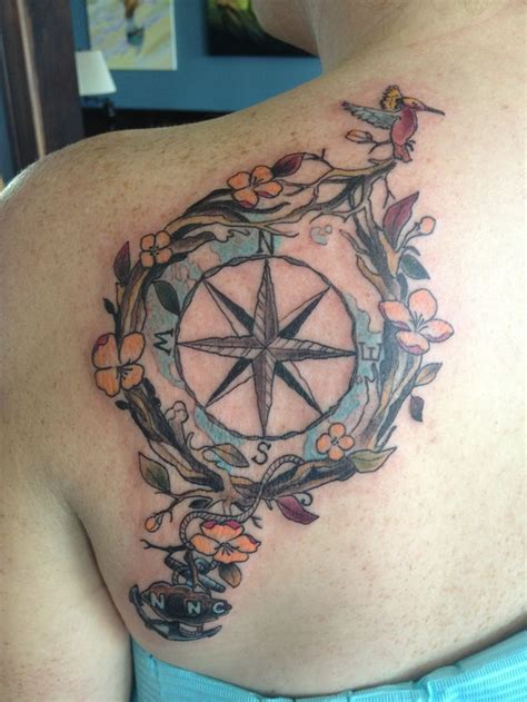 38 Best Flower Compass Tattoo Images On Pinterest Compass Tattoo