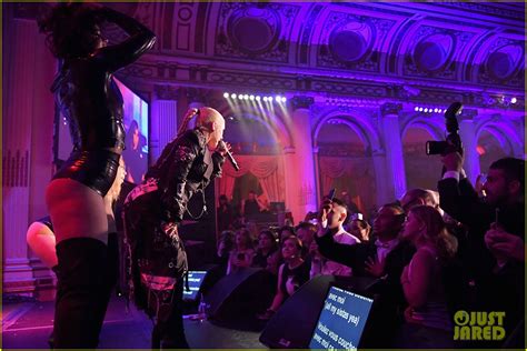 Christina Aguilera Provides The Entertainment At Harpers Bazaars