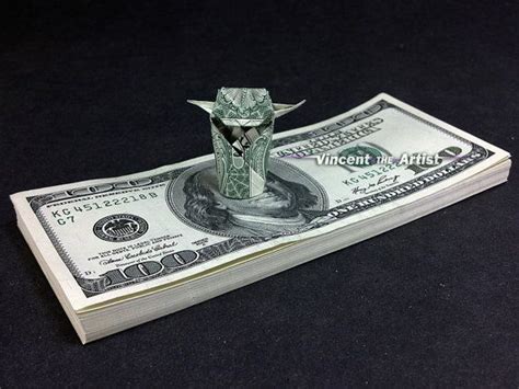 Star Wars Yoda Dollar Origami Made Of Real By Vincenttheartist Dollar