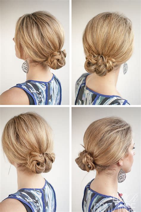 Twist your spiraled hair into a hair bun by twisting it around itself. 30 Buns in 30 Days - Day 13 - Braided bun - Hair Romance