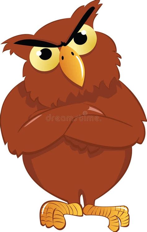 Angry Owl Stock Vector Illustration Of Humor Crossed 27090902