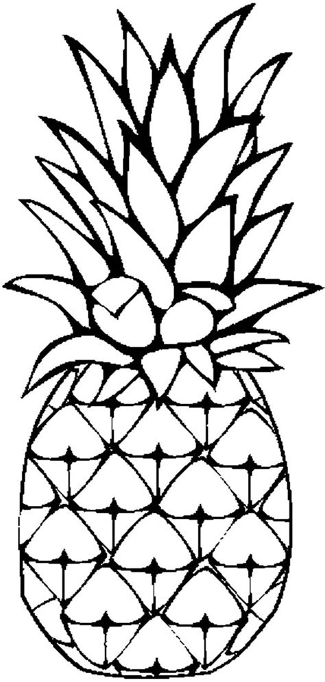 A Sweet Caribbean Pineapple Coloring Page A Sweet Caribbean Pineapple