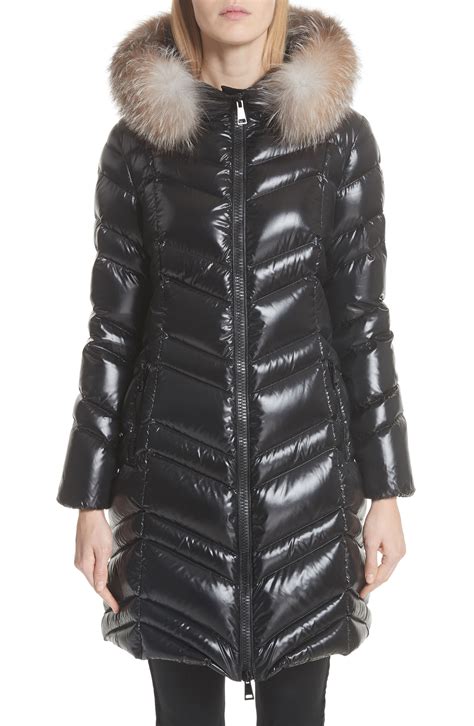 moncler fulmar hooded down puffer coat with removable genuine fox fur trim available at