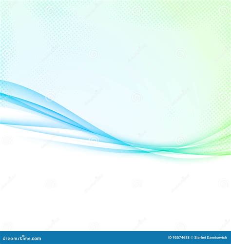Bright Green To Blue Colorful Abstract Modernistic Border Layout Stock