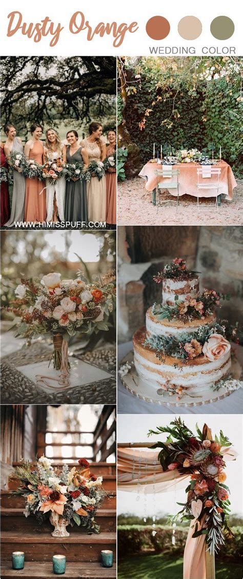 30 Sunset Dusty Orange Wedding Color Ideas 2023 Hmp Orange Wedding