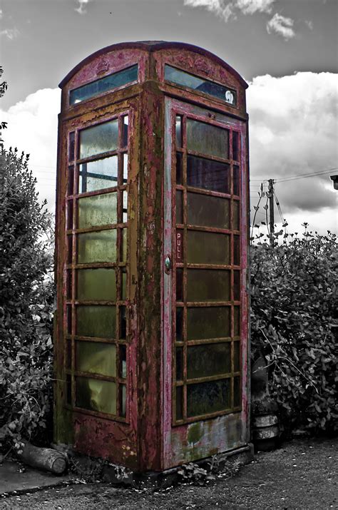 Again, both standard ways of asking a caller to wait on the phone. Old Telephone Booth Free Stock Photo - Public Domain Pictures