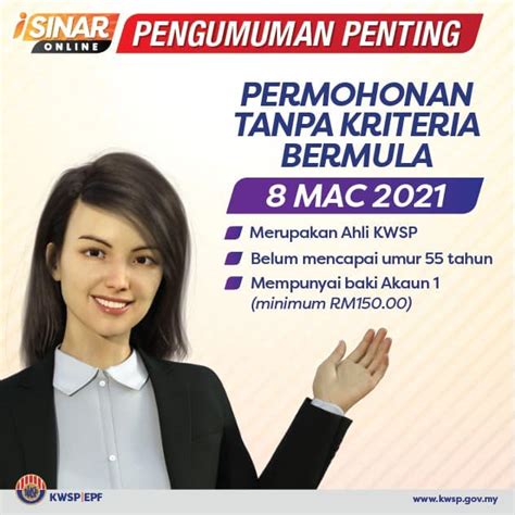 Permohonan melalui emel/ pos akan mengambil masa bagi proses pengesahan. Rasmi: Permohonan i-Sinar Tanpa Syarat & Semakan Status ...