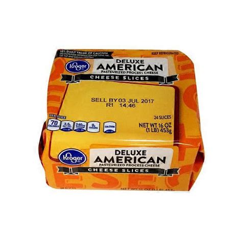 Kroger Deluxe American Pasteurized Process Cheese Slices 16 Oz