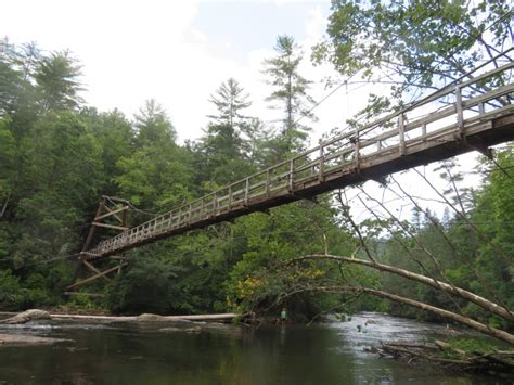 Duncan Ridge Trail Toccoa River Swinging Bridge To Rhodes Mountain