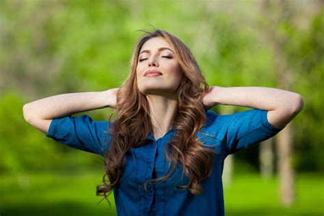 Free Happy Woman Enjoying Nature Outdoor Freedom Concept Beau