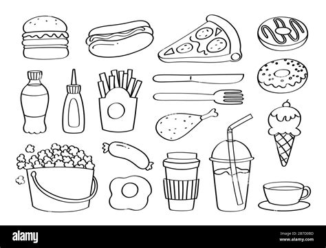 Top 143 Imagenes Para Colorear De Alimentos Chatarra Smartindustry Mx
