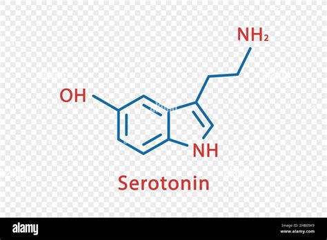Fórmula Química De La Serotonina Fórmula Química Estructural De Serotonina Aislada Sobre Fondo