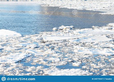 Melting Ice On The River In Spring Stock Image Image Of Pool Frozen