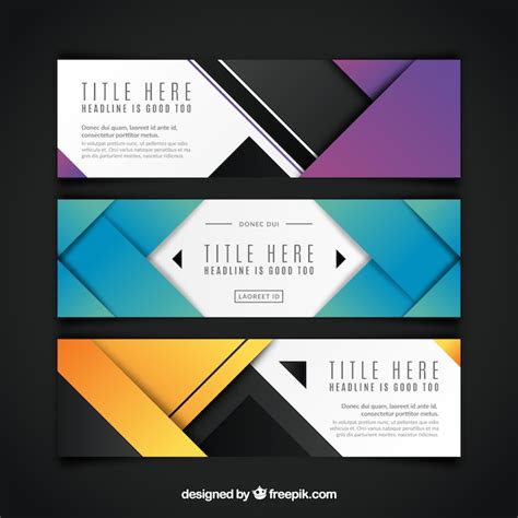 Free Vector Abstract Elegant Banners