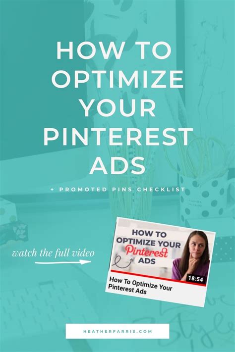 How To Optimize Your Promoted Pins Pinterest Ads Optimize Pinterest