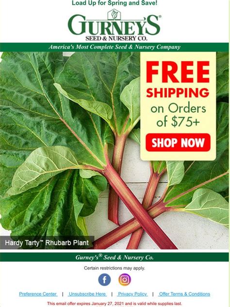 Gurneys Seed And Nursery Free Shipping Today And Tomorrow Milled