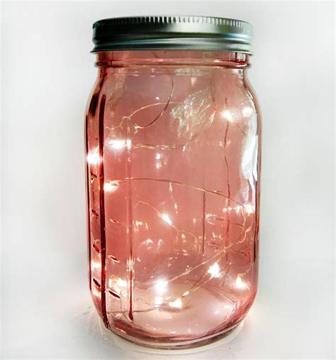 Pink Mason Jars Fairy Light Kit Wedding By Thetinyhousefarm