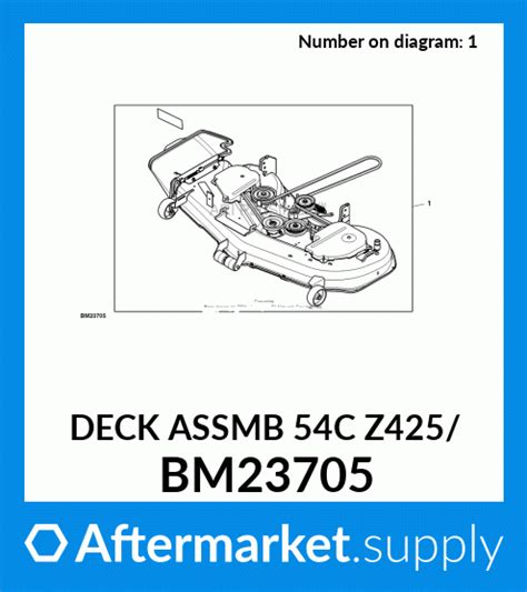 Bm23705 Deck Assmb 54c Z425 Fits John Deere Aftermarketsupply