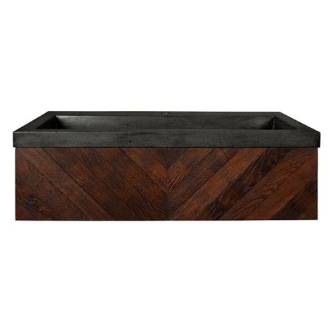 Native Trails 36 Cabernet Floating Vanity With Nativestone Trough In