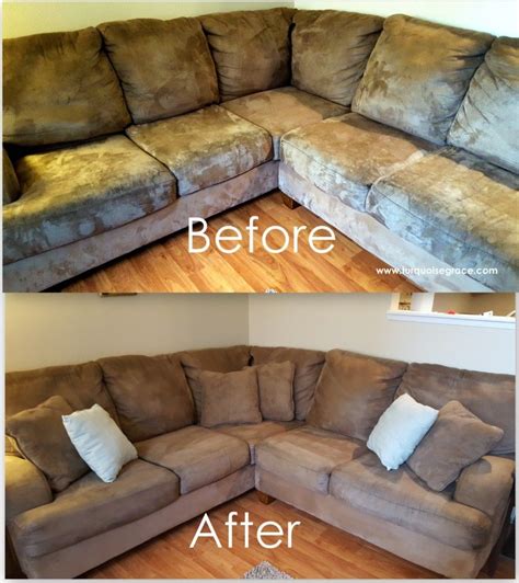 How can a polyester couch be cleaned? How to Clean a Microfiber couch. I bet this would work on ...
