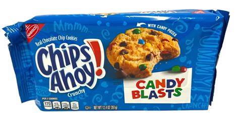 Nabisco Chips Ahoy Candy Blasts Chocolate Chip Cookies 124 Oz