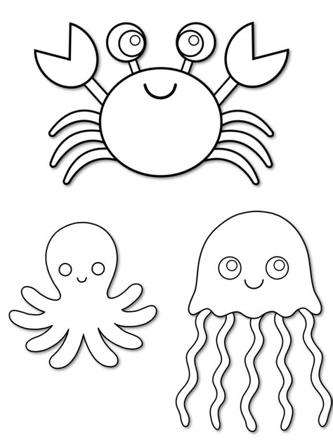Sea creatures | Ocean theme preschool, Ocean kids, Applique templates