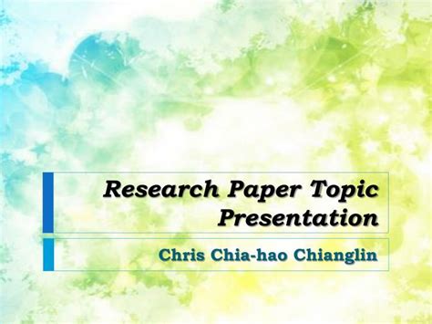 Ppt Research Paper Topic Presentation Powerpoint Presentation Free